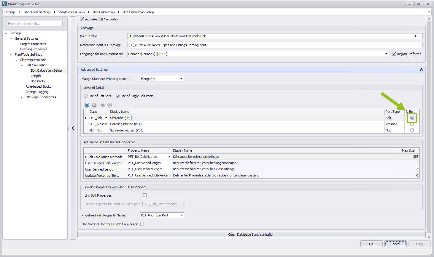 Bolt Calculation Setup Advanced 009