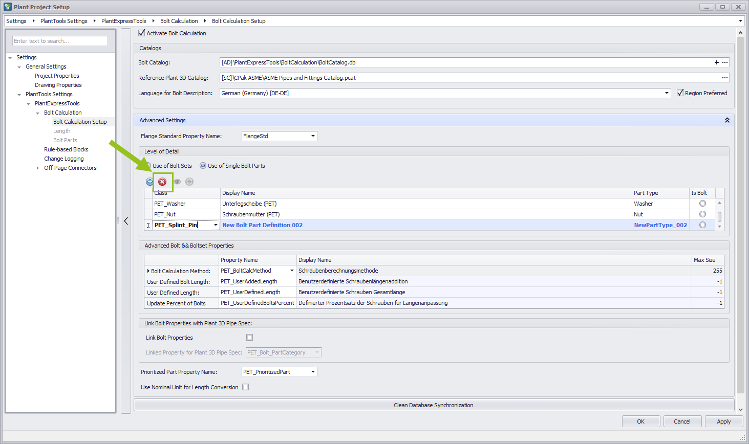 Bolt Calculation Setup Advanced 006