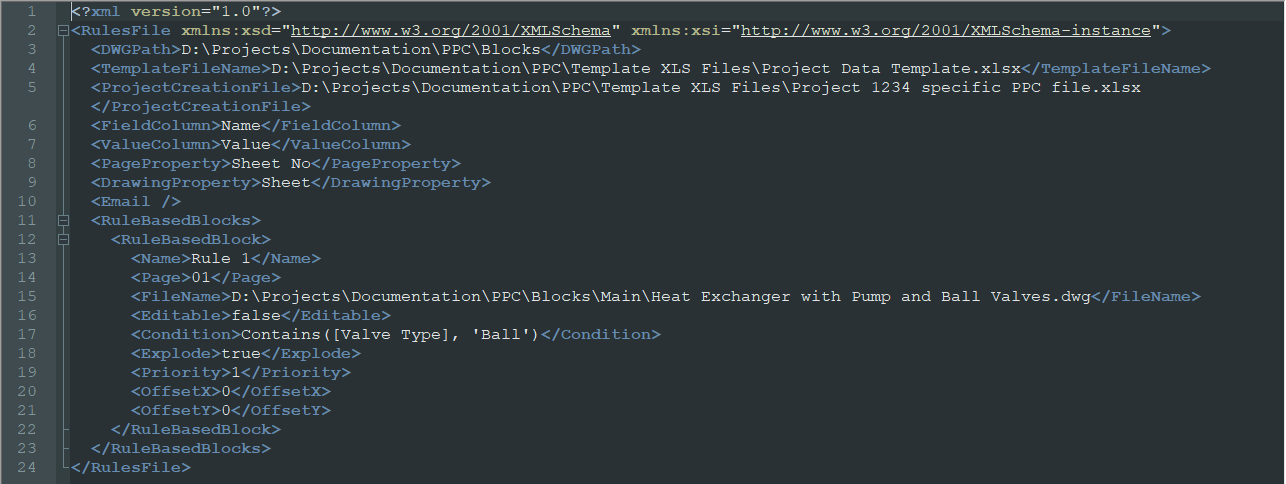 Rule-Based Block Insert Rules XML 01