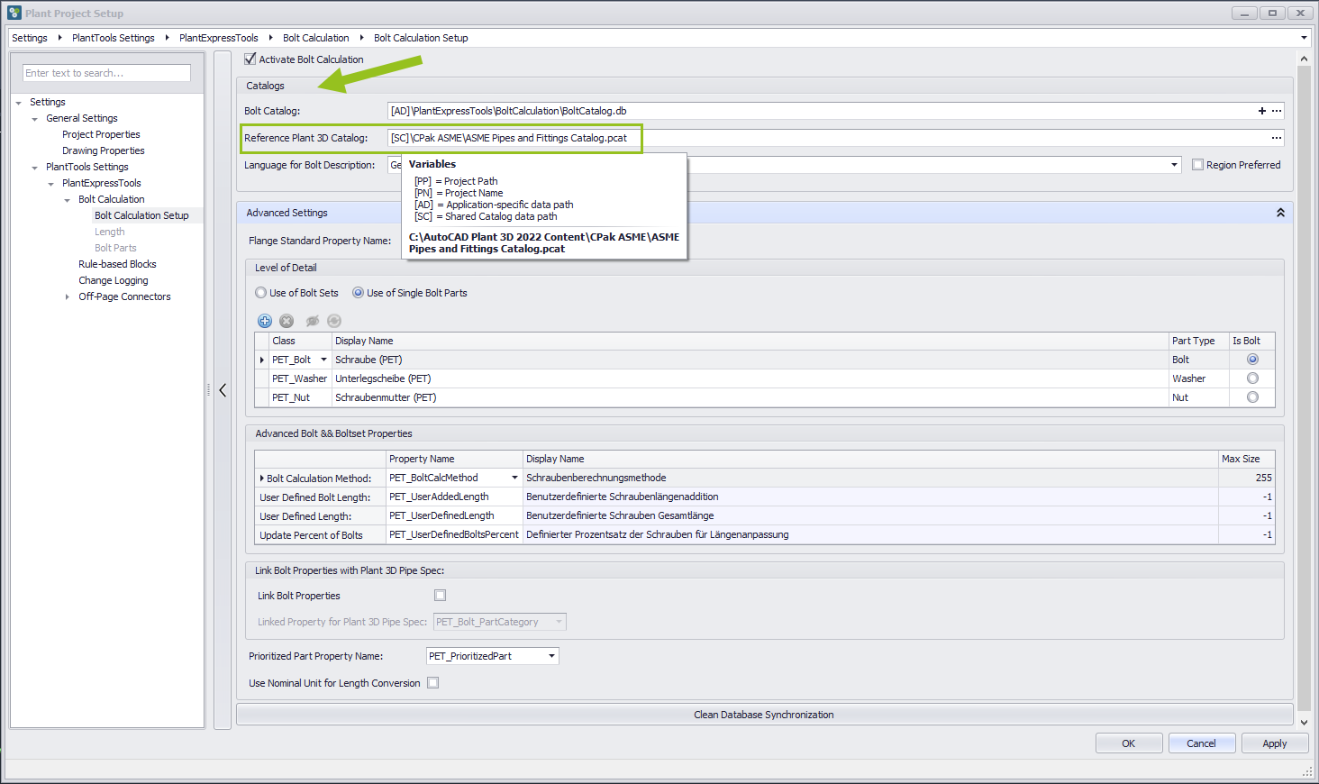 Bolt Calculation Setup 003