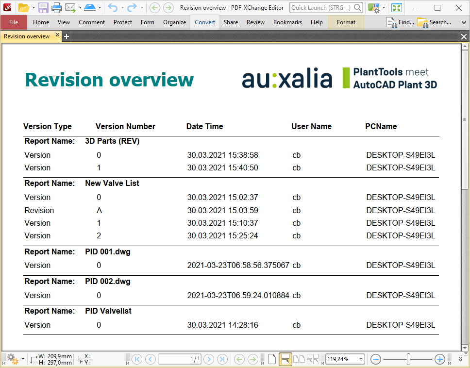 Create Version Revision History 003