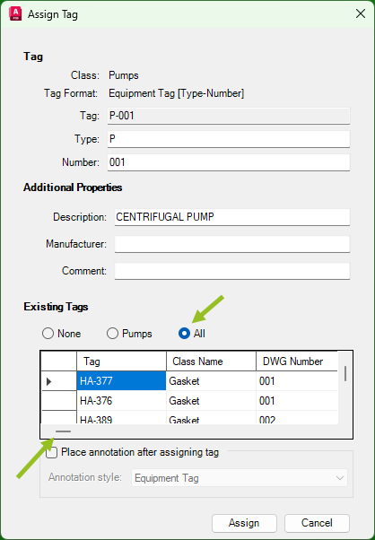 Assign Tag 12