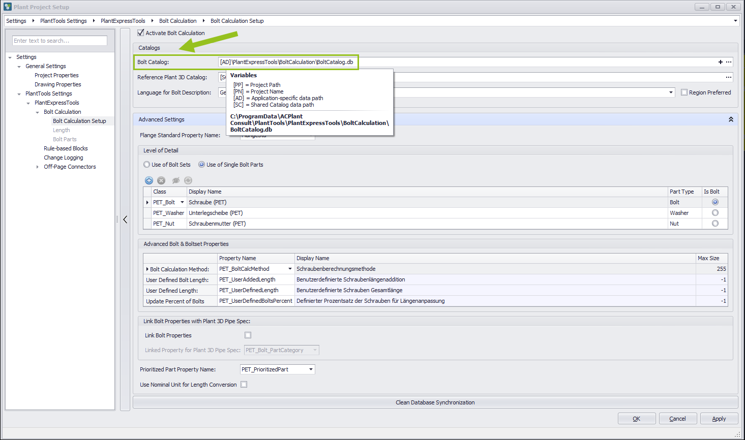 Bolt Calculation Setup 002