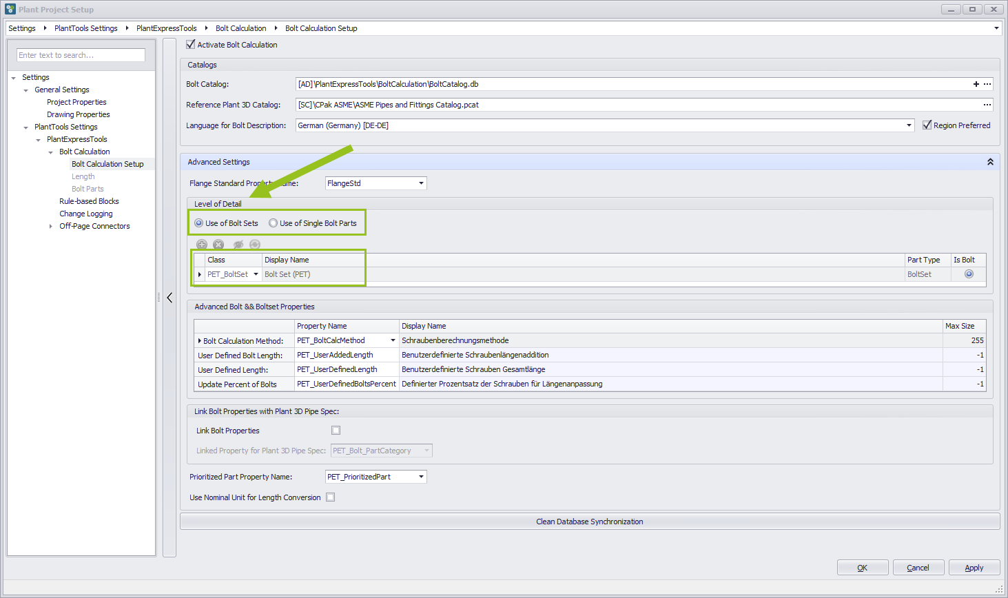 Bolt Calculation Setup Advanced 003