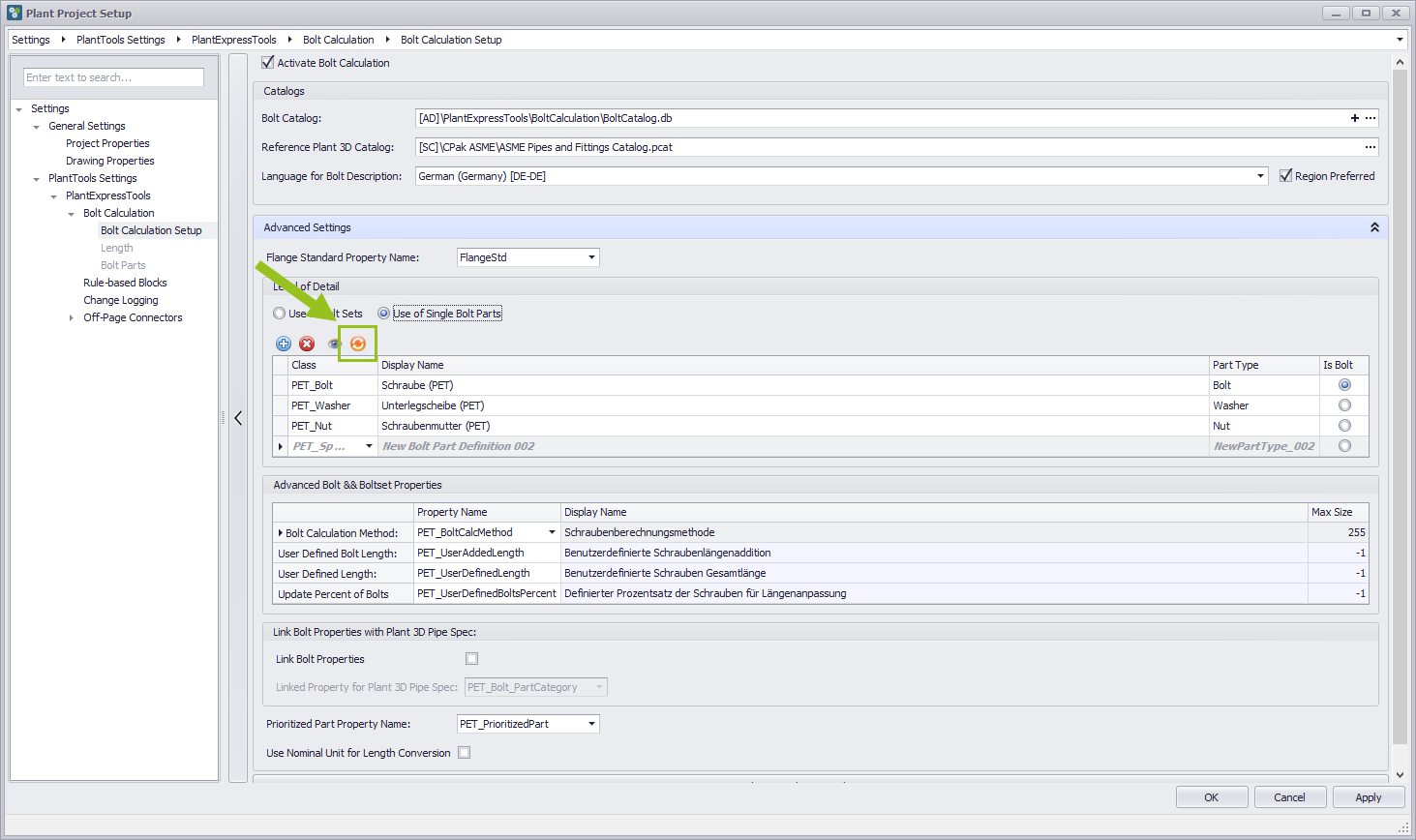 Bolt Calculation Setup Advanced 008