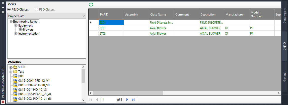 PDM Plugin Settings GNPOs