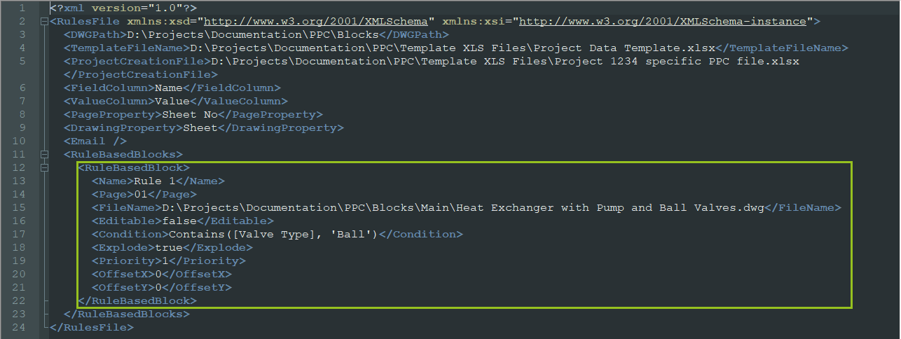 Rule-Based Block Insert Rules XML 03