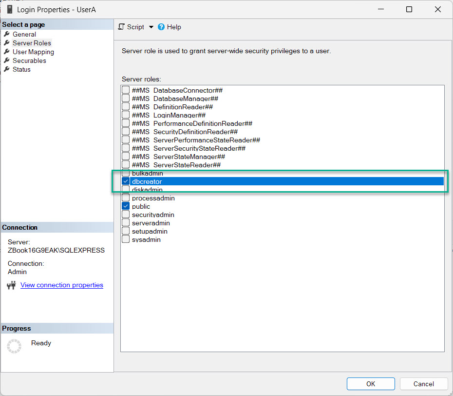 PDM SQL Server Permissions - 02